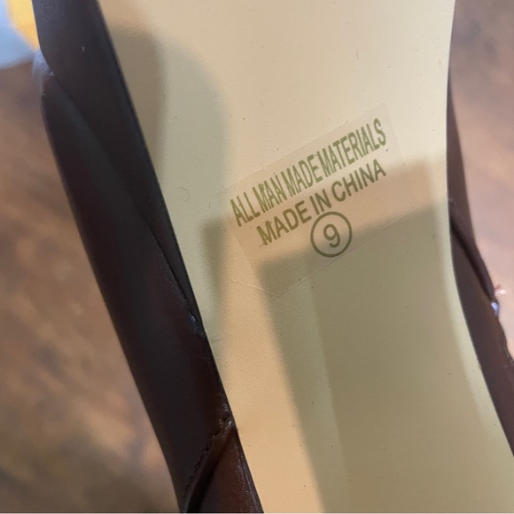 Chase&Chloe brown faux leather heeled booties side zip block heel platform sz 9 - Picture 13 of 14